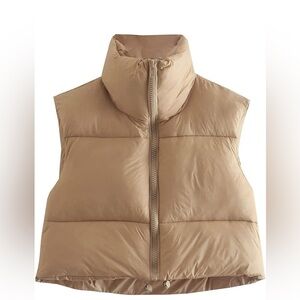 Tan Puffer Vest